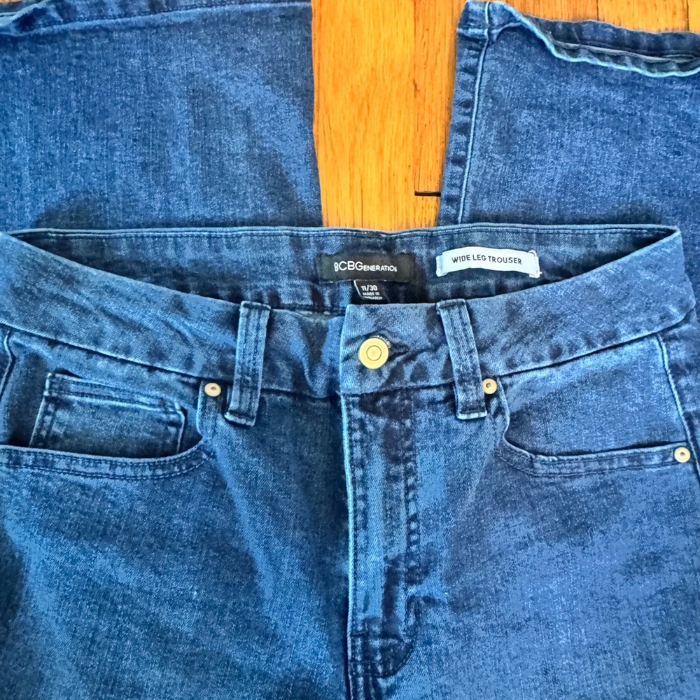 BCBG Women’s Denim Wide Leg Jeans